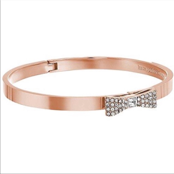 Kate Spade Rose Gold Ready Set Bow Bracelet Bangle - Picture 3 of 4